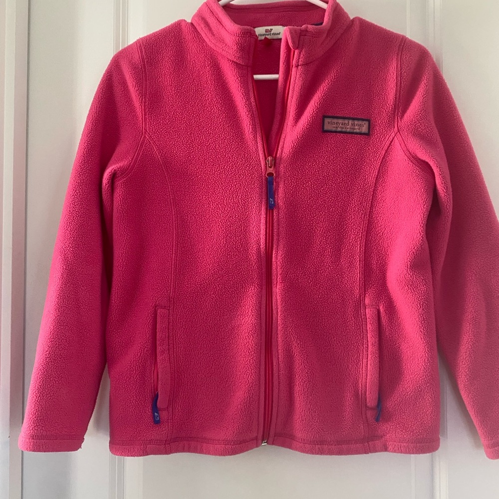 Vineyard Vines Hot Pink Fleece Jacket - Size L